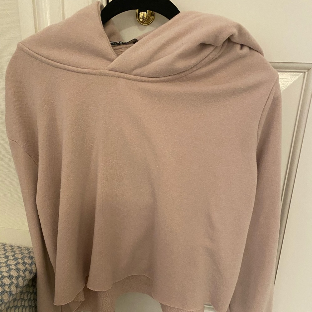 Brandy Melville cropped pink sweatshirt